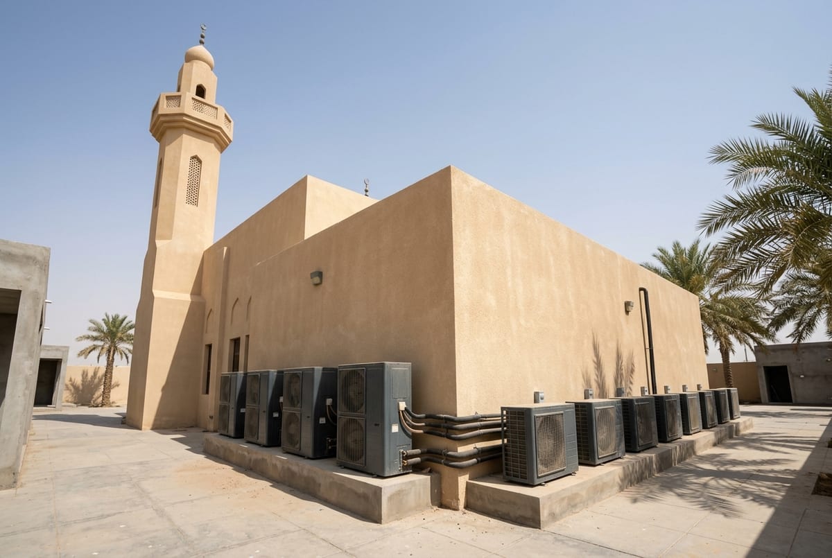وحدات تكييف خارجية لمسجد في المنطقة الشرقية